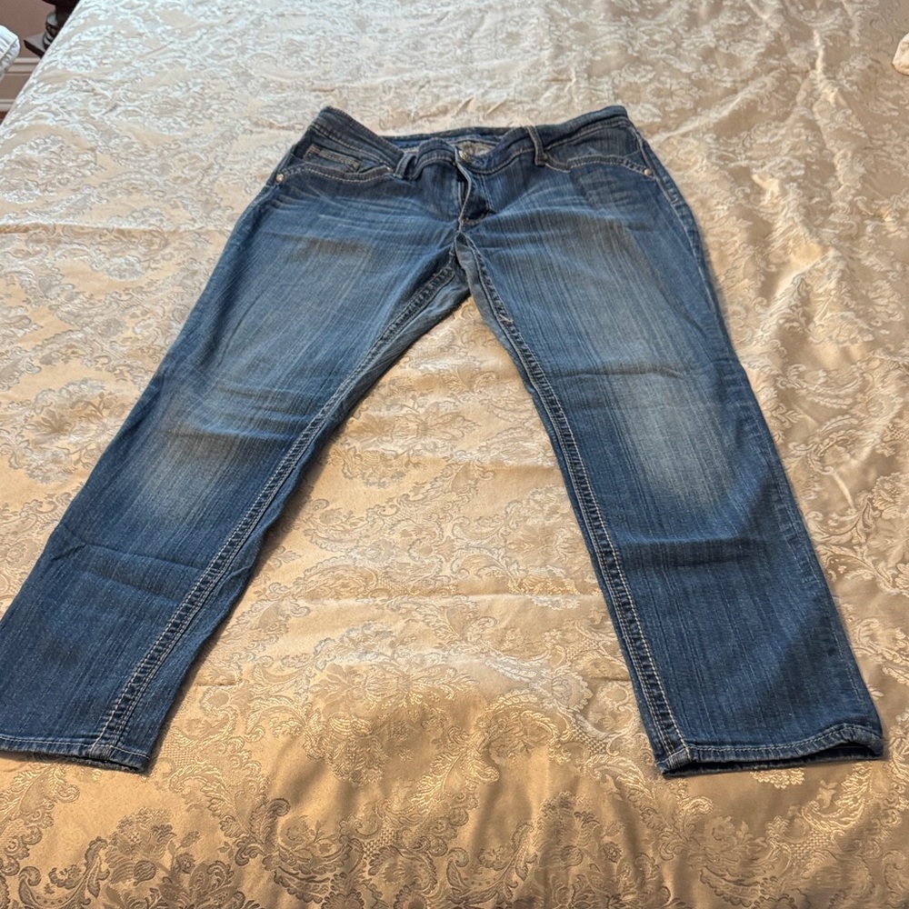Seven7 Women's Straight Blue Jeans